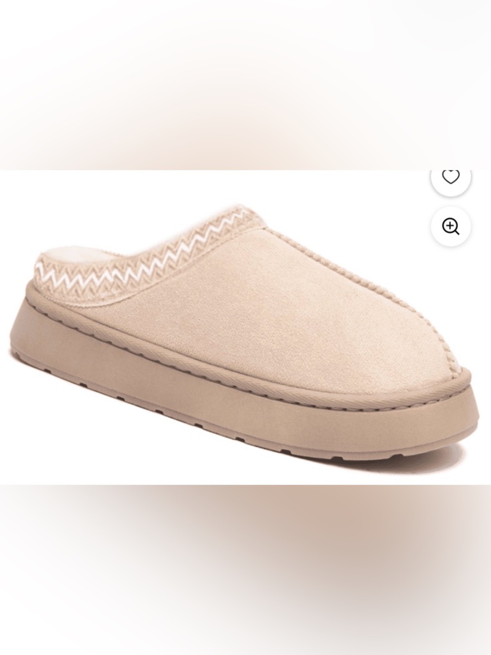 NWOT, Beranmey, Cozy Platform Fuzzy Slippers for Women and Men, Khaki, 42/43 - Picture 2 of 3